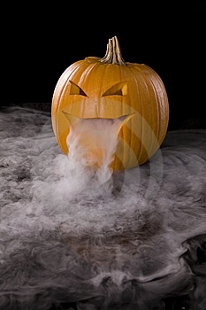 Pumpkin with Dry Ice